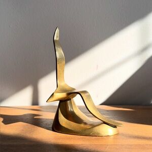 * SOLD * Vintage Brass Seagull Bookend.